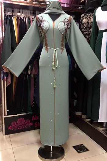  (3 Pieces Set) Cyclamen Abaya