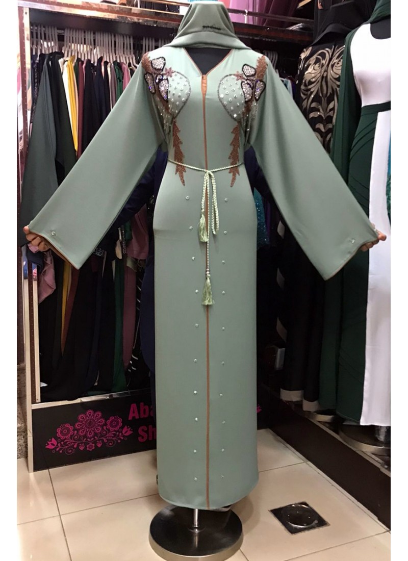  (3 Pieces Set) Cyclamen Abaya