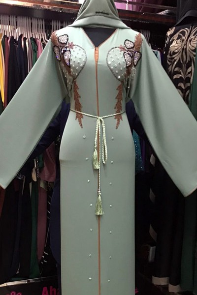  (3 Pieces Set) Cyclamen Abaya