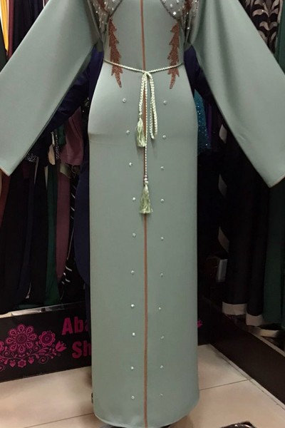  (3 Pieces Set) Cyclamen Abaya